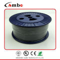Fábrica de Shenzhen G657A1 Bend Residence 1/2/4 núcleo de fibra de borracha cabo interno com cobre